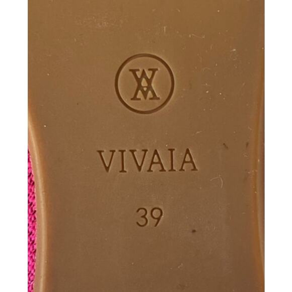 Vivaia Aria 5° Pointed Toe Ballet Flats Raspberry Pink Knit Size 39 EU / US 8 - Picture 4 of 11